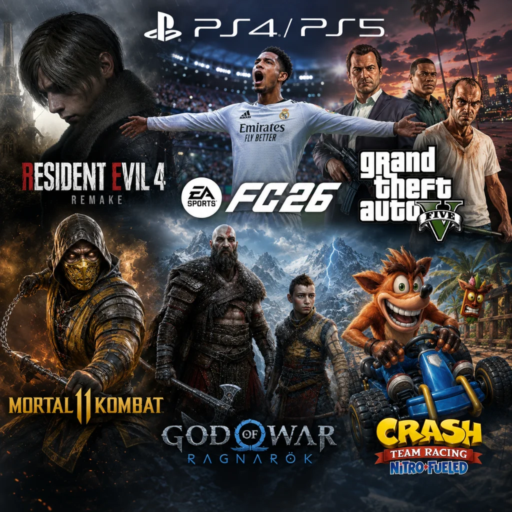 Pack PS4/PS5 — 6 juegos — A2