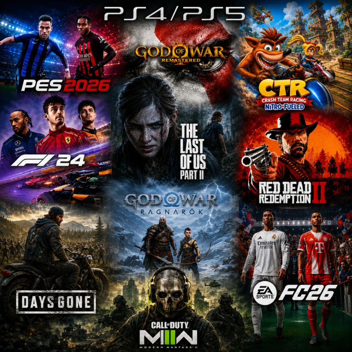 Pack PS4/PS5 — 10 juegos — A13