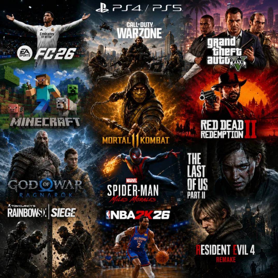Pack PS4/PS5 — 12 juegos — A7