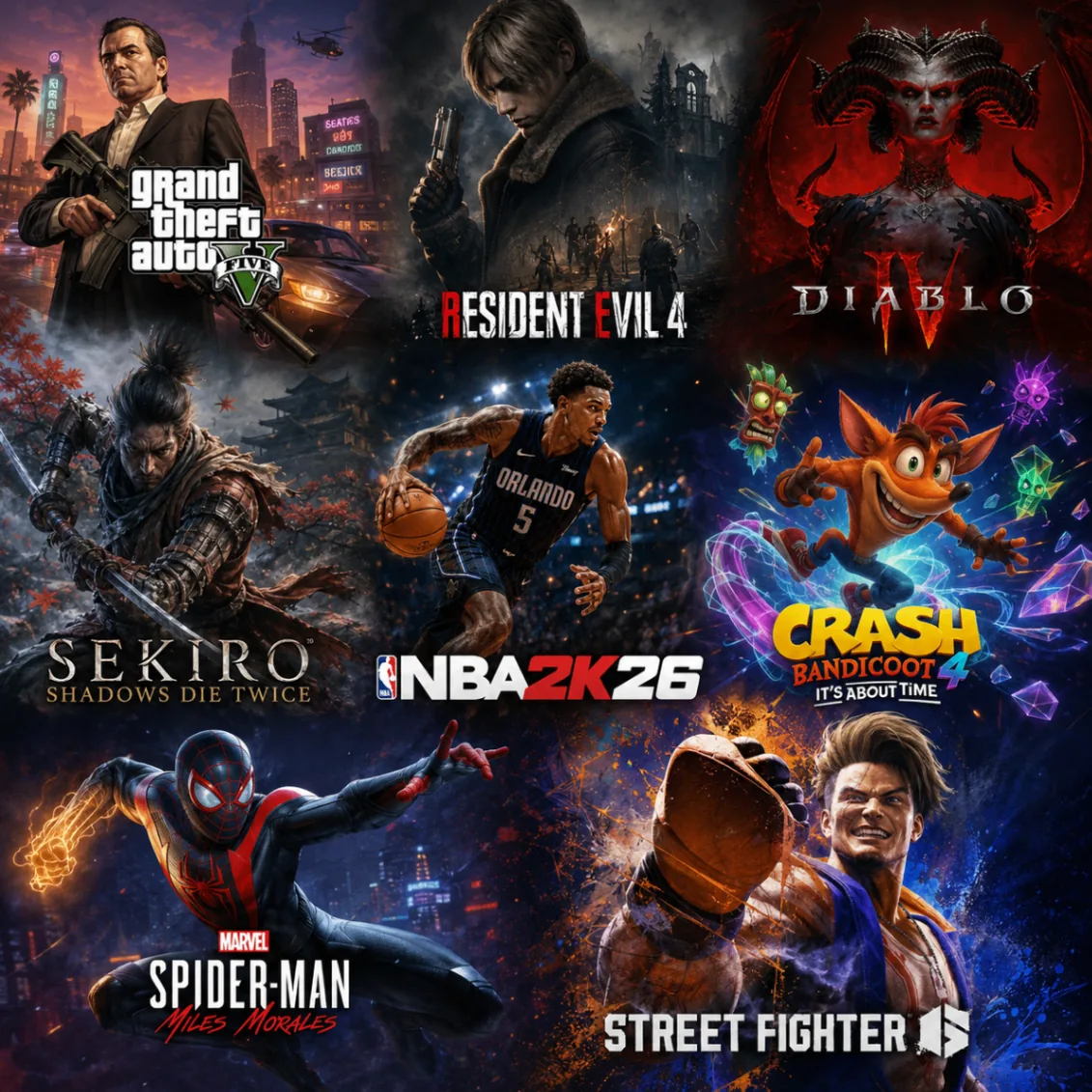 Pack PS4/PS5 — 8 juegos — A8