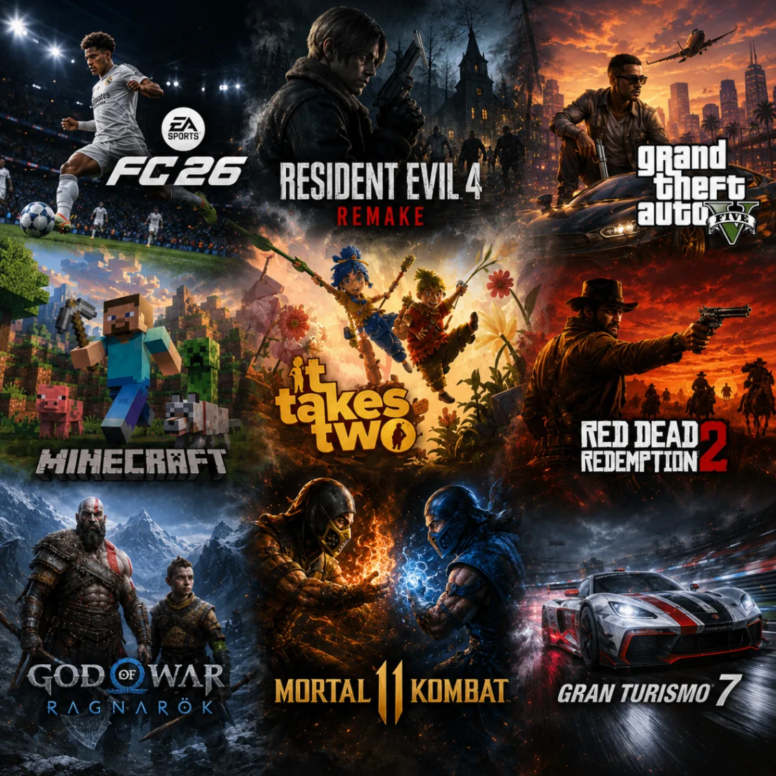 Pack PS4/PS5 — 9 juegos — A9