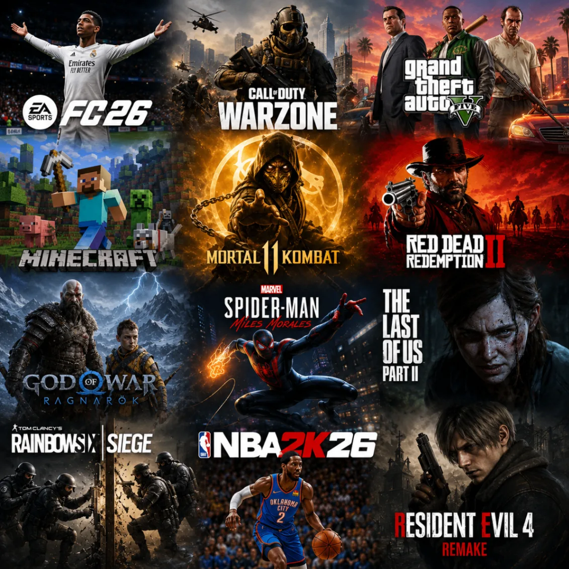 Pack PS4/PS5 — 12 juegos — A10