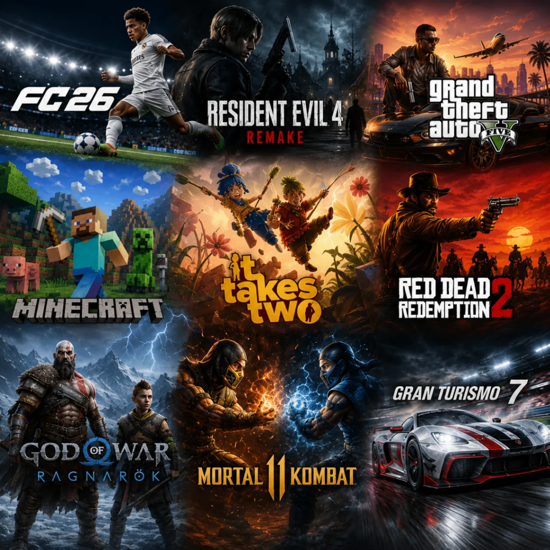 Pack PS4/PS5 — 9 juegos — A11