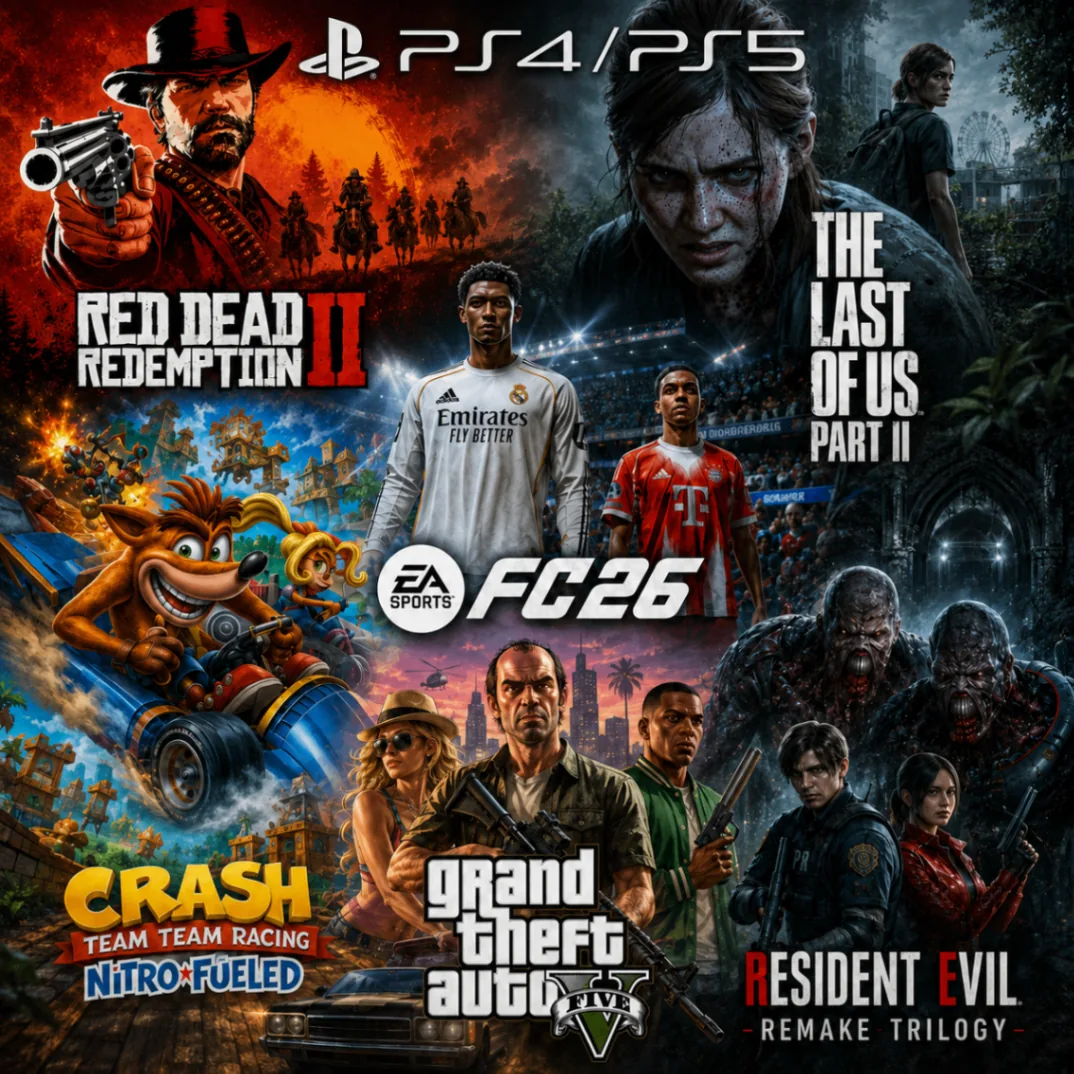 Pack PS4/PS5 — 6 juegos — A12